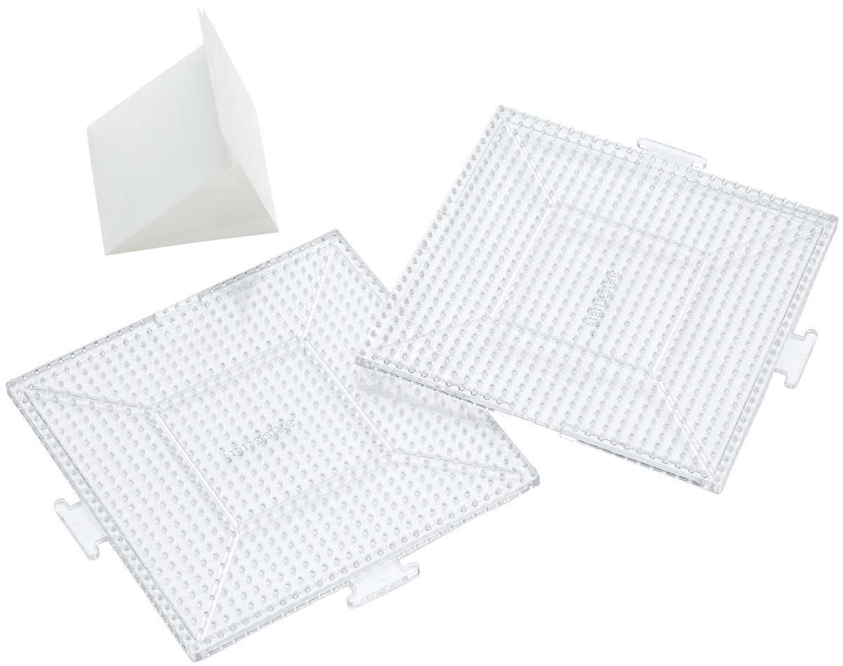 Perler Replacement Pegboards 2/Pkg Large Clear Square