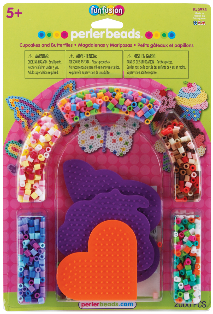 Perler Fun Fusion Fuse Bead Activity Kit Cupcakes & Butterflies