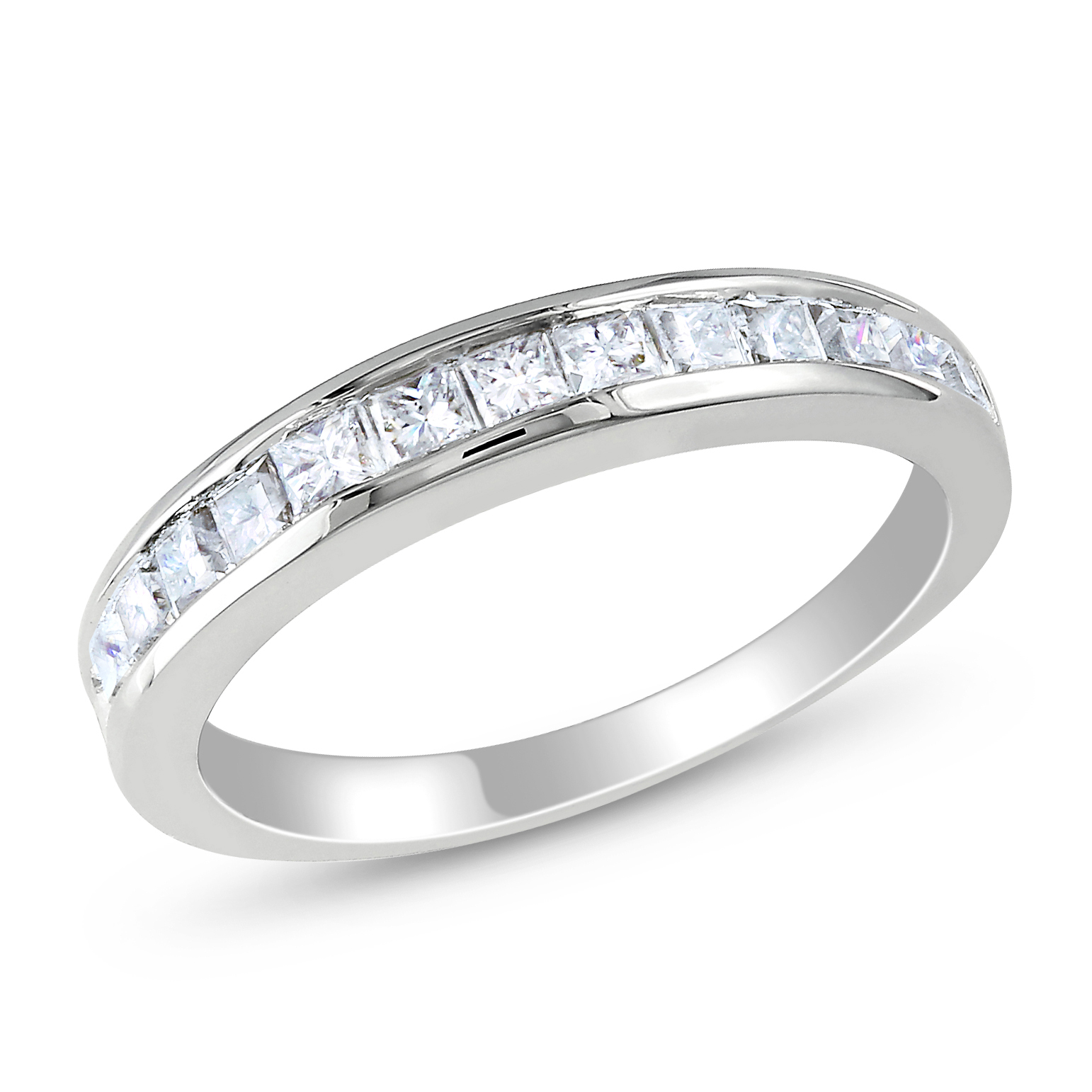 Amour 3/4 Carat T.G.W. Created White Sapphire Eternity Ring in Sterling Silver