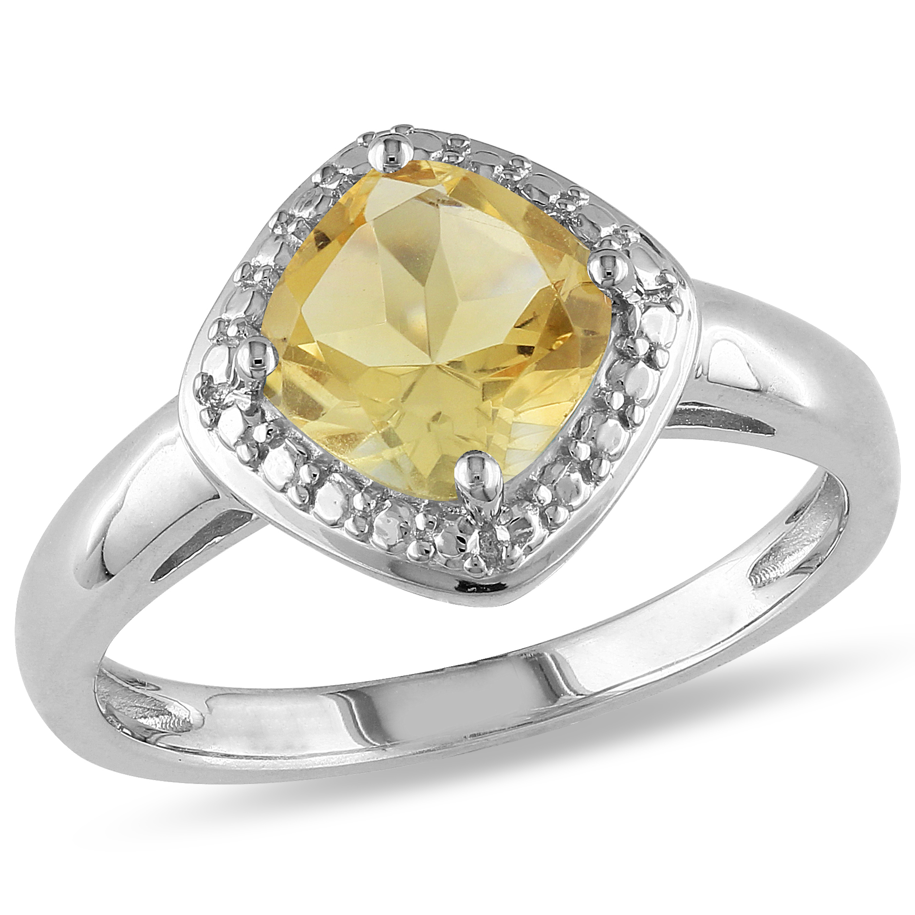 Amour 1 1/4 Carat T.G.W. Citrine Fashion Ring in Sterling Silver