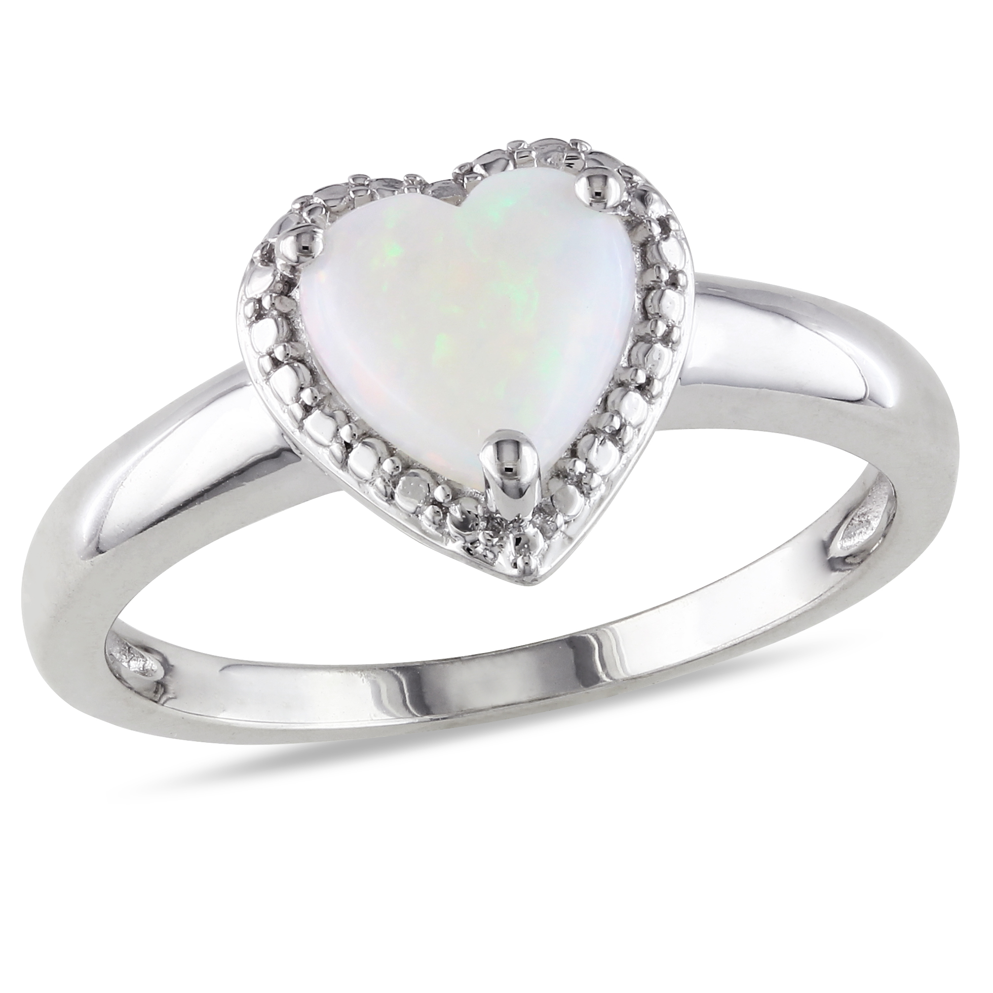Amour 7/8 Carat T.G.W. Opal Fashion Ring in Sterling Silver