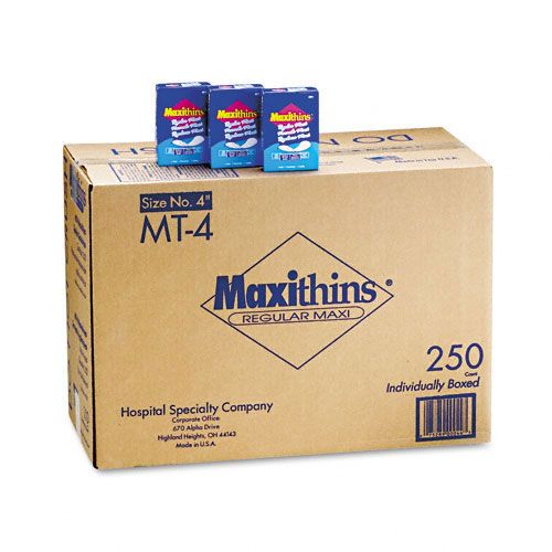 Hospital Specialty HOSMT4 Maxithins Thin, Full Protection Pads, 250/Ctn