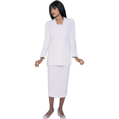 GMI By Divine Apparel Double Breasted Peak Lapel Skirt Suit - Online Exclusive