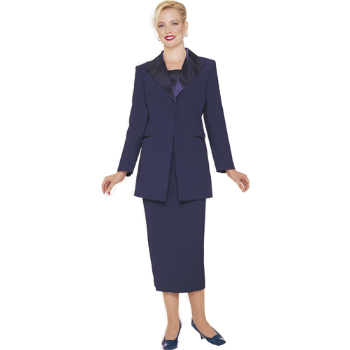 GMI By Divine Apparel Essential Notched Peak Lapel Skirt Suit - Online Exclusive