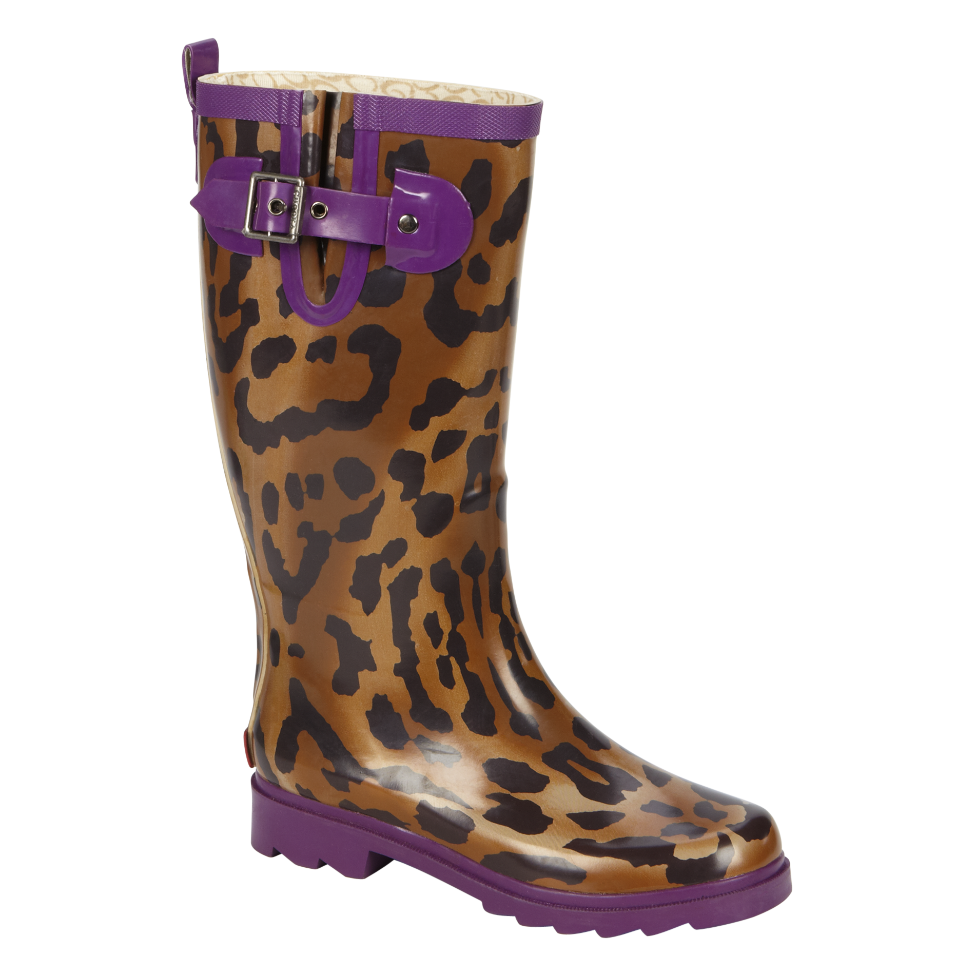 Chooka Women's Fashion Rain Boot - BARBARY LEOPARD - Purple
