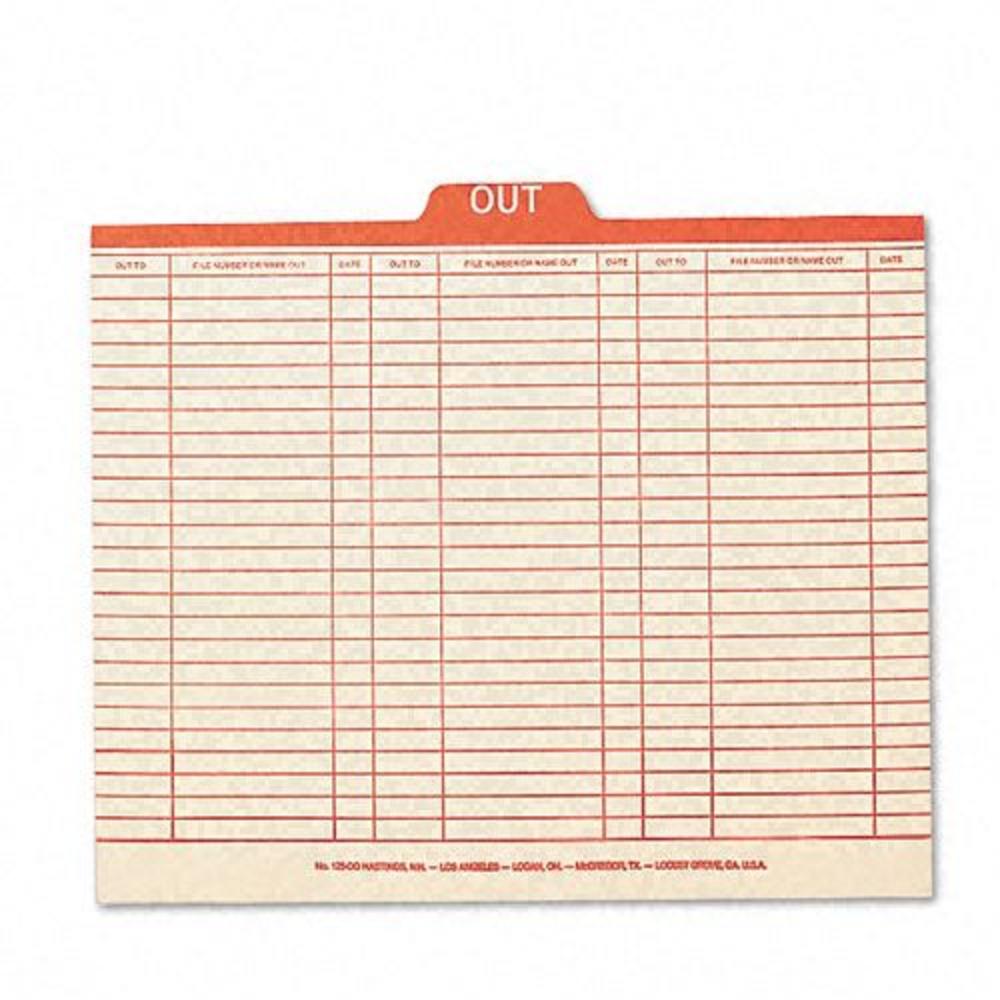 Smead SMD51910 Manila Top Tab Charge-Out Record Guides
