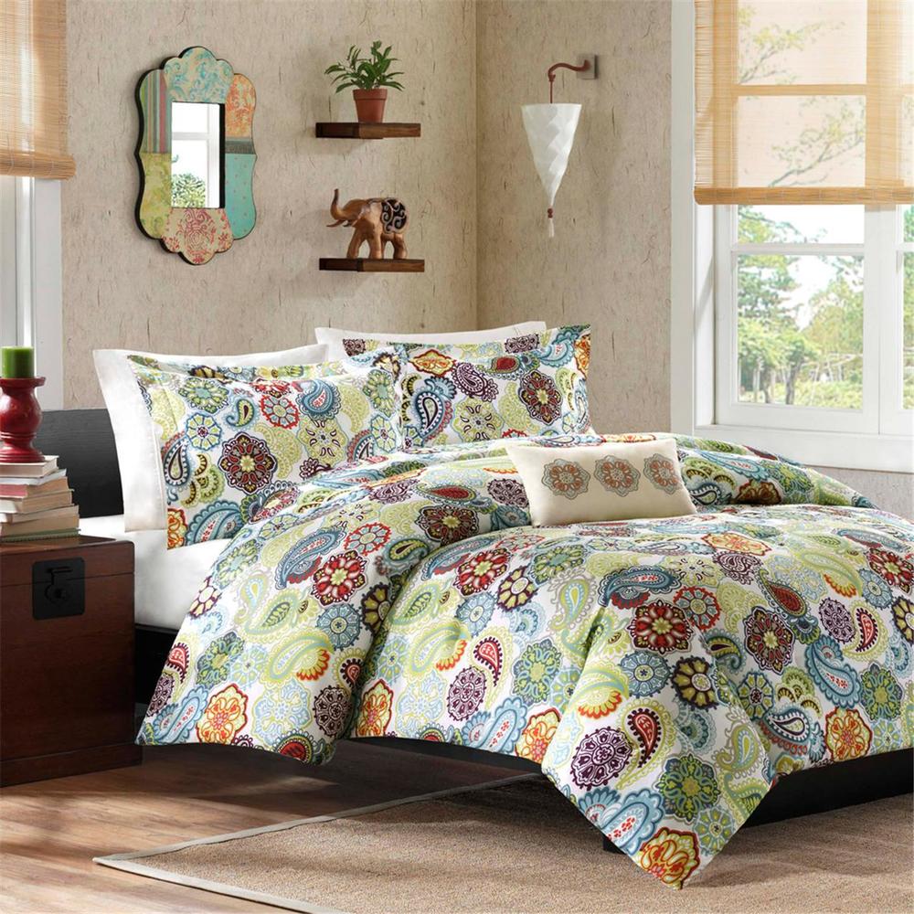 Mi Zone Tula 4 Piece King Comforter Set in Multi Color