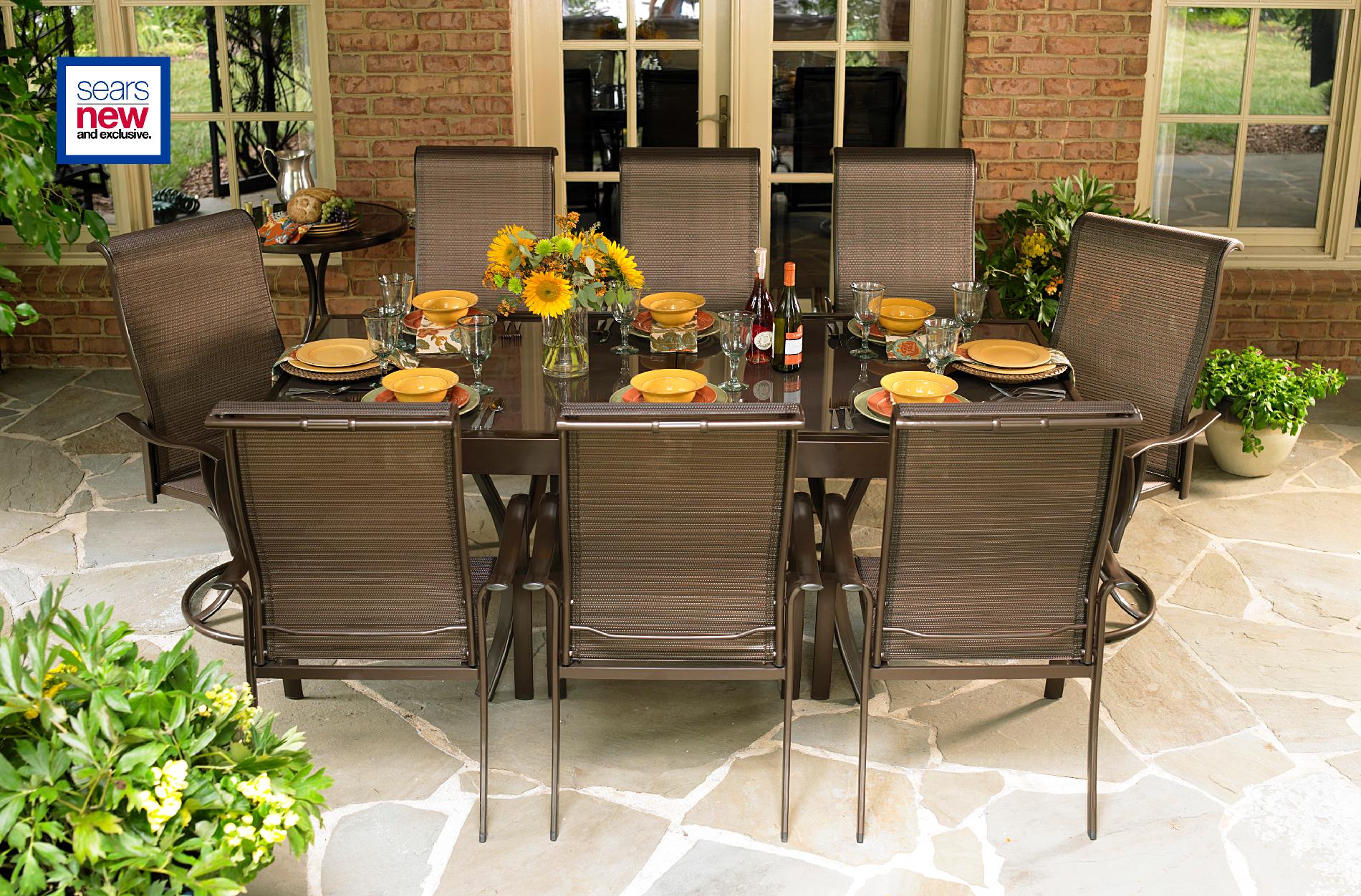 La Z Boy Outdoor Dben 10pc Tristan 10 Pc Dining Set With
