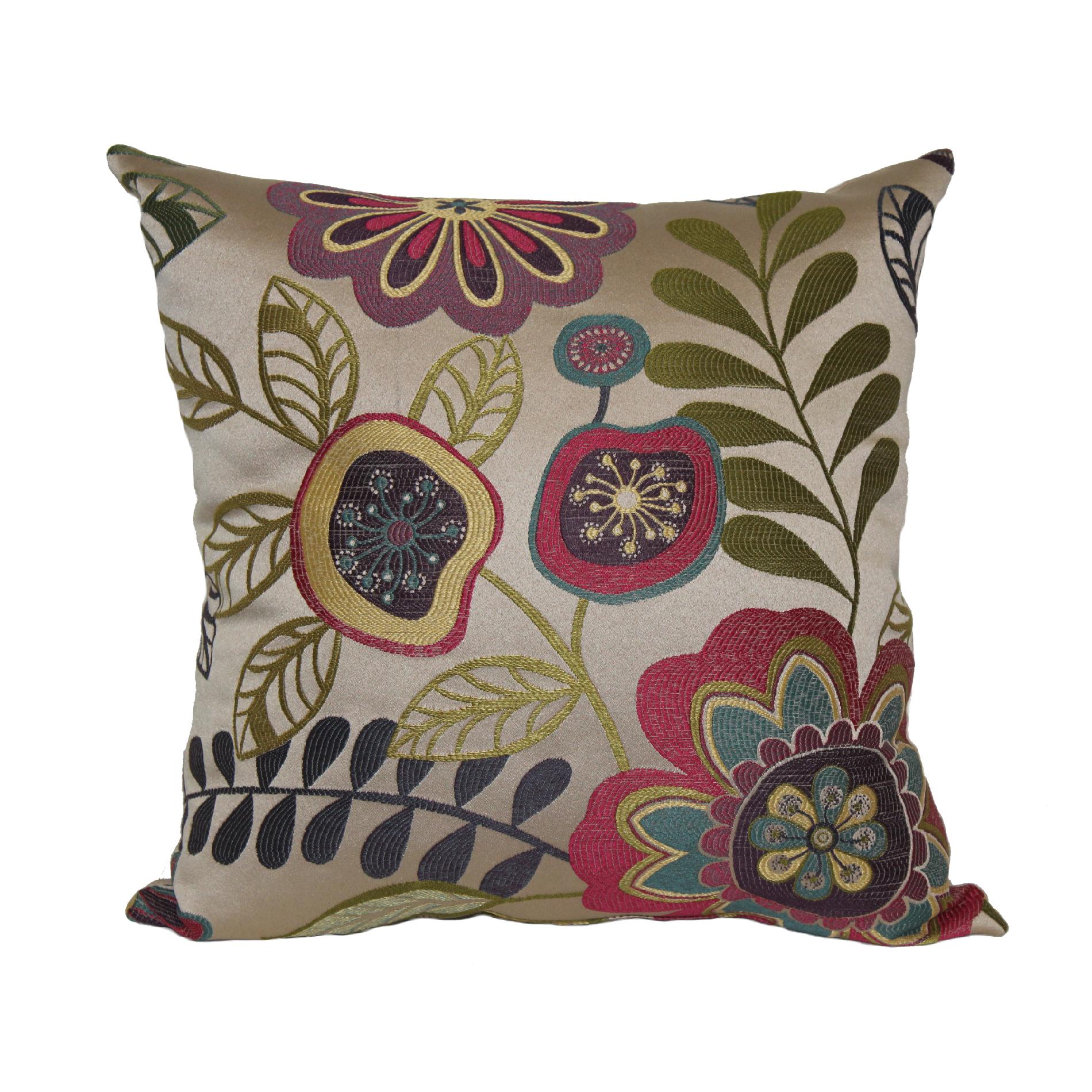Marcy Floral Pillow - Berry