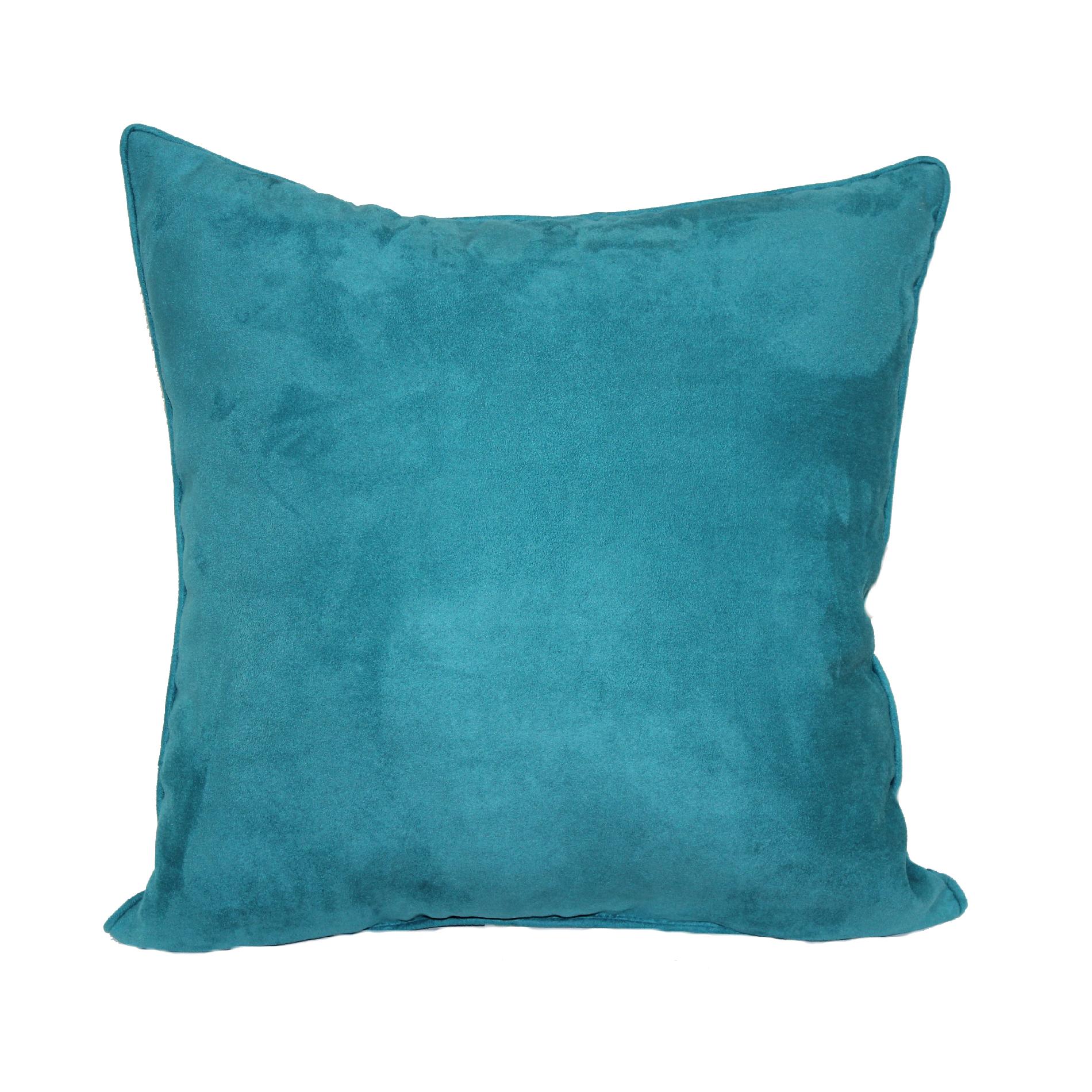 Solid Faux Suede Decorative Pillow - Teal