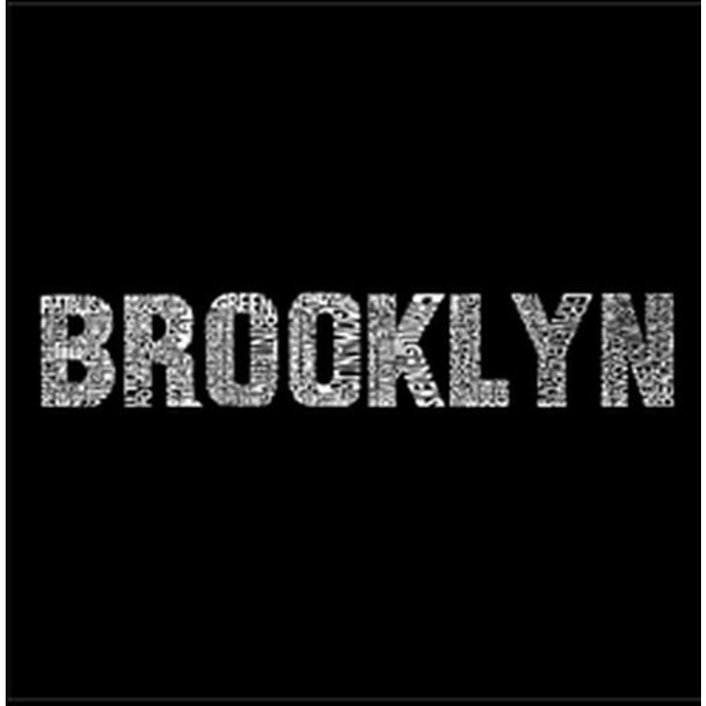 Los Angeles Pop Art Men's Word Art Hooded Sweatshirt - Brooklyn Neighborhoods