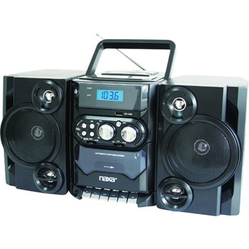 Naxa 97077690M Portable MP3/CD Player with AM/FM Stereo Radio Cassette Player/Recorder, Black Naxa 97077690M Portable MP3/CD Player with AM/FM Stereo Radio Cassette Player/Recorder, Black