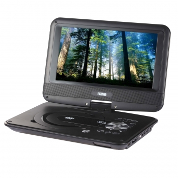 Naxa 97077692M 9" TFT LCD Swivel Screen Portable DVD Player with USB/SD/MMC Inputs