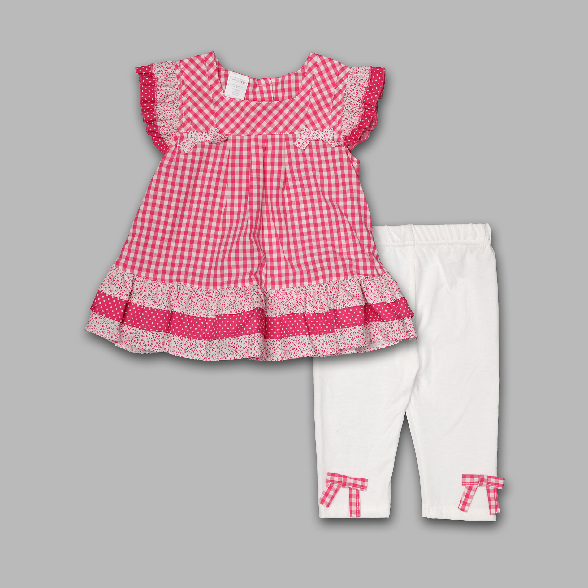 WonderKids Infant & Toddler Girl's 2 Pc Gingham Top & Pants Set