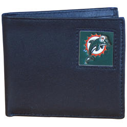 Siskiyou Sports Miami Dolphins NFL Leather Bi-Fold Wallet