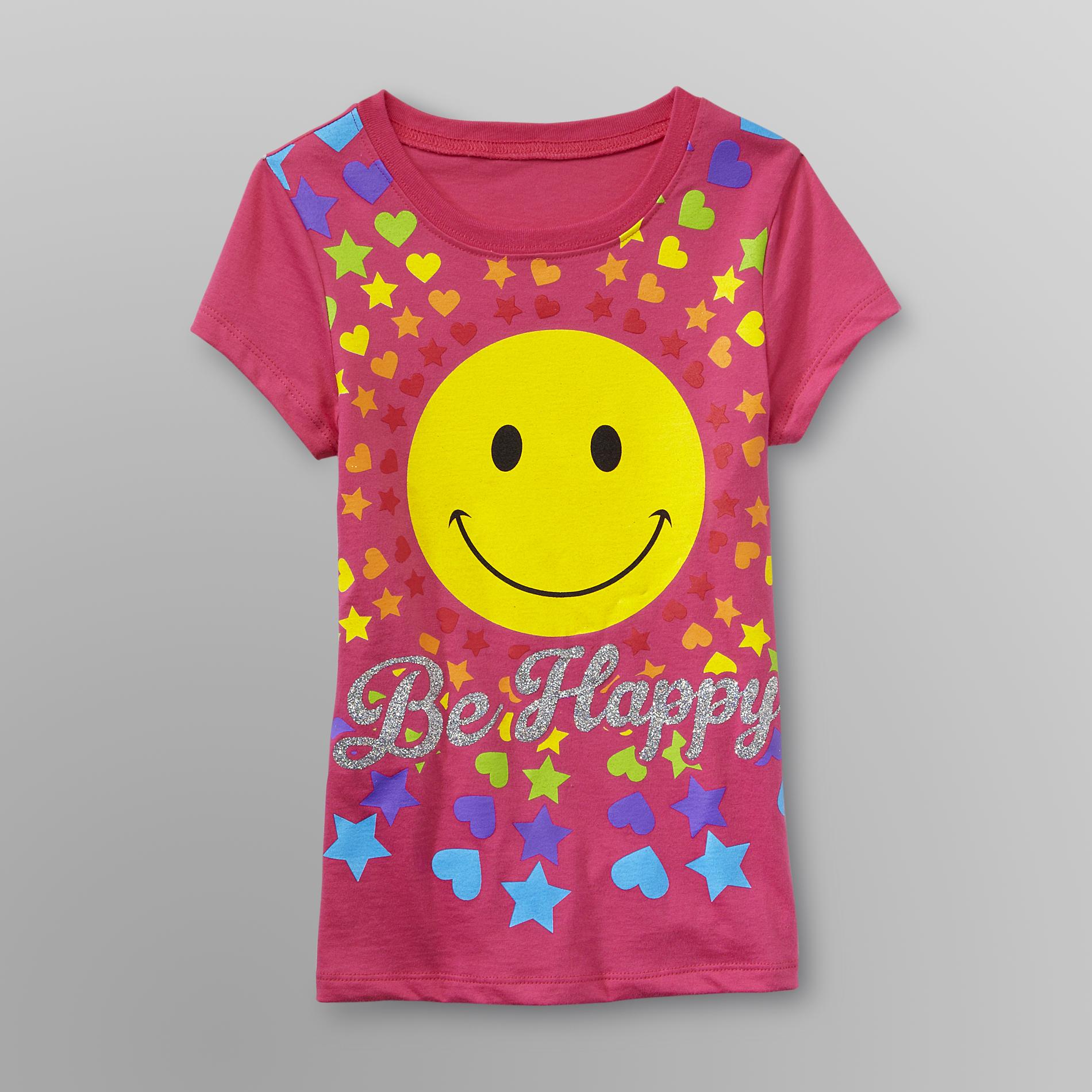 Route 66 Girl's Graphic T-Shirt - Smiley Face
