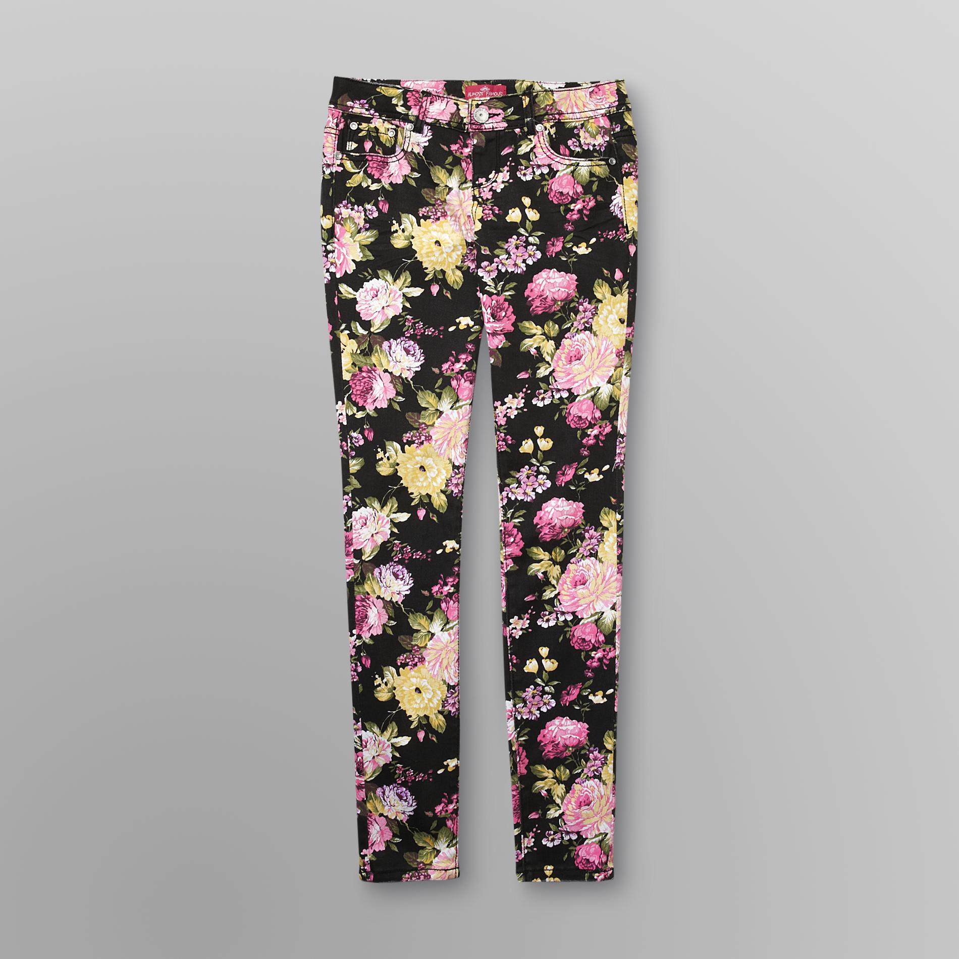 Almost Famous Junior's Skinny Jeans - Floral