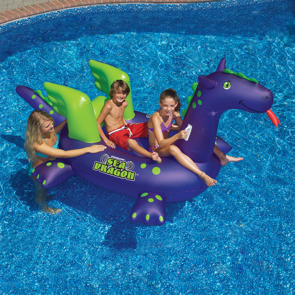 Swimline Giant Sea Dragon Inflatable Ride-On Pool Toy