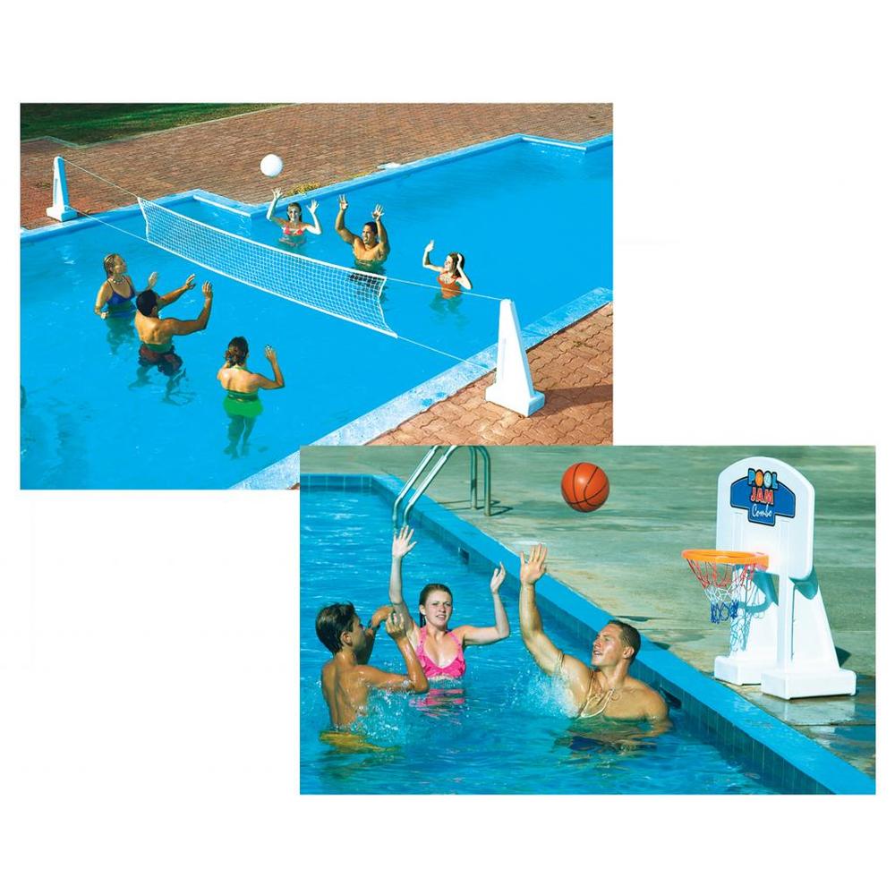 Swimline Pool Jam Volleyball/Basketball Combo In Ground Pool Toy