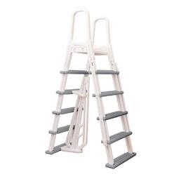 Blue Wave NE1202 Heavy Duty A-Frame Ladder for Above Ground Pools,White/Gray