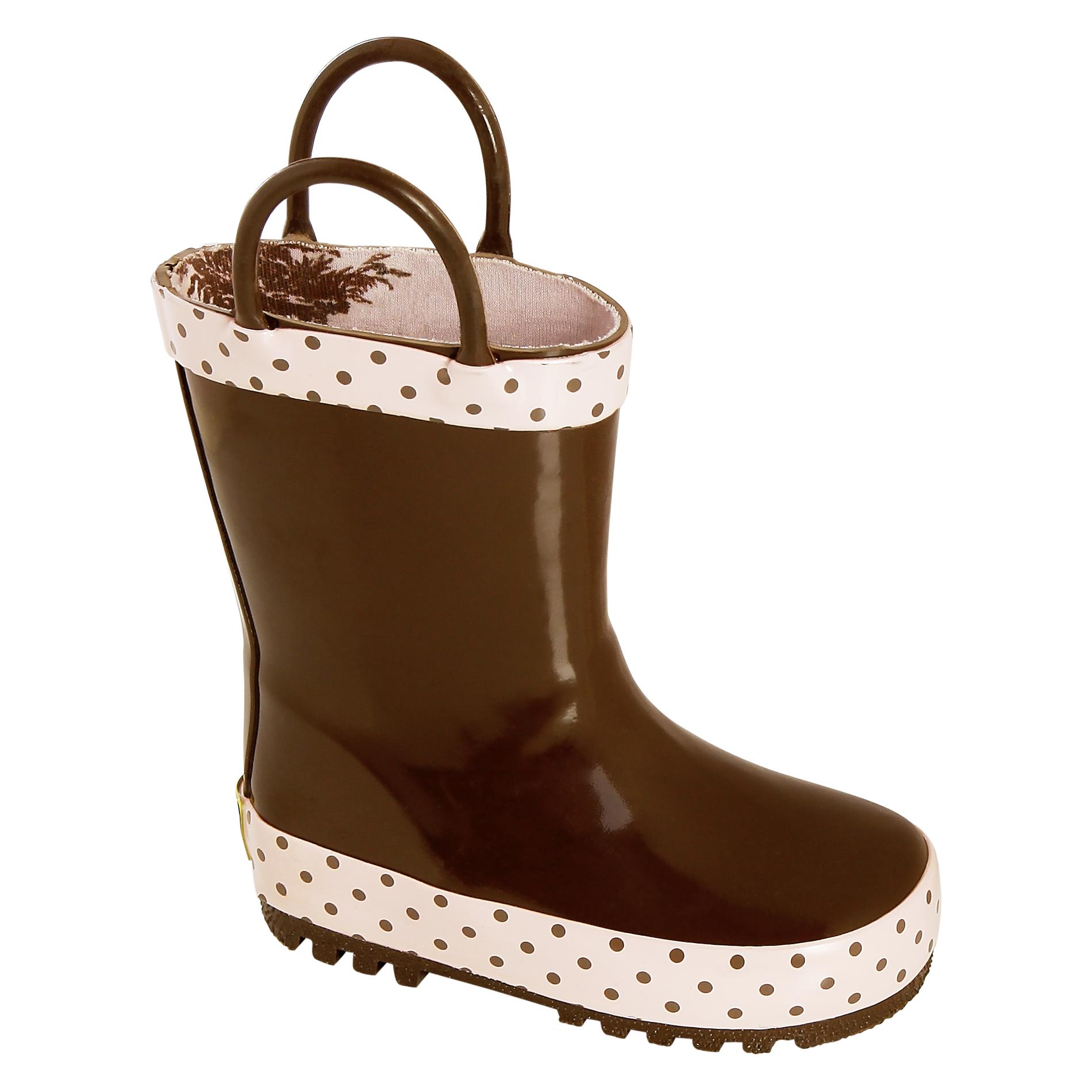 Western Chief Toddler Girl's Rain Boot - Frenchy French - Brown