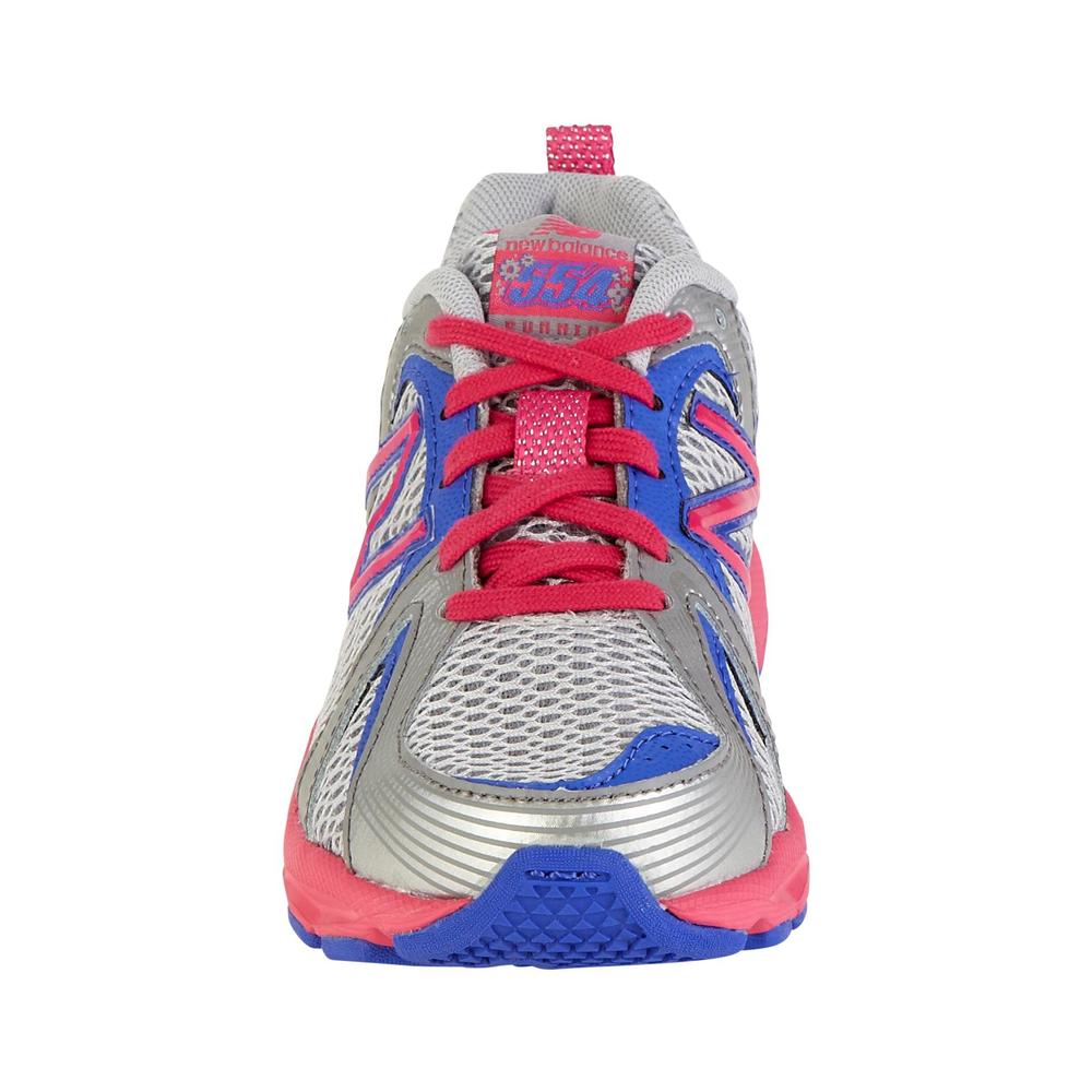 New Balance Girl's 544 Athletic Shoe Wide Width - Silver/Pink