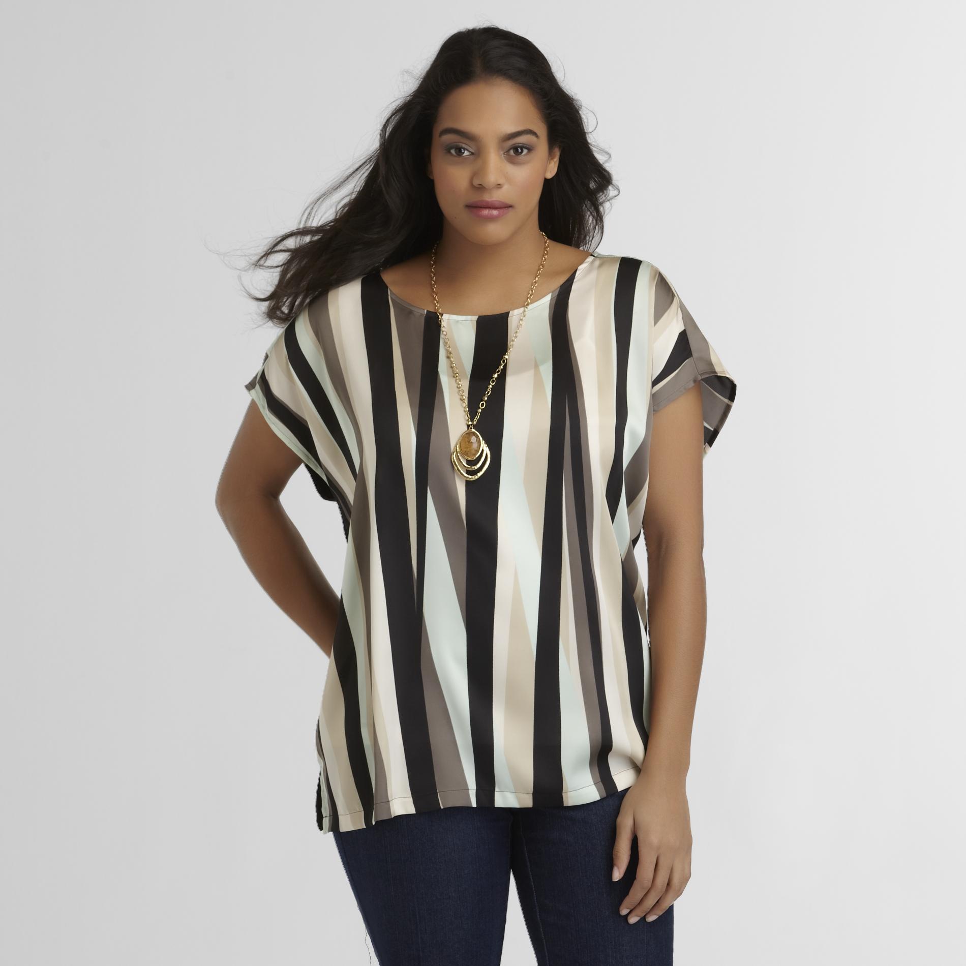 Love Your Style, Love Your Size Women's Plus Top - Stripe