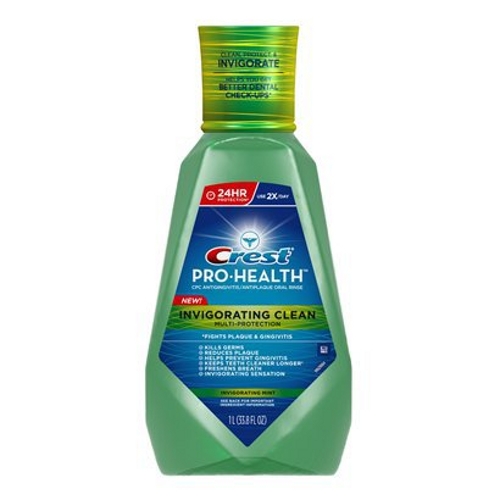 Crest Pro Health Invigorating Clean Multi-Protection Rinse 33.8 fl oz