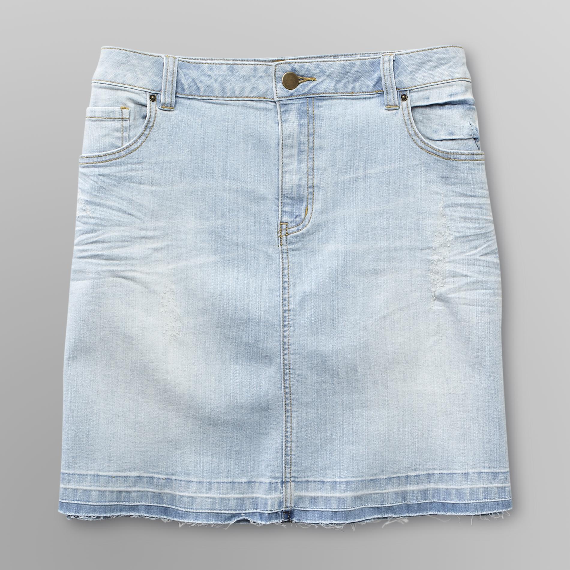 Love Your Style, Love Your Size Women's Plus Denim Skirt
