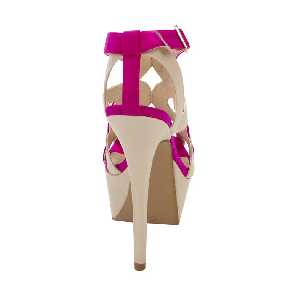 Qupid Women's Dress Sandal Koy-11 - Tan/Pink