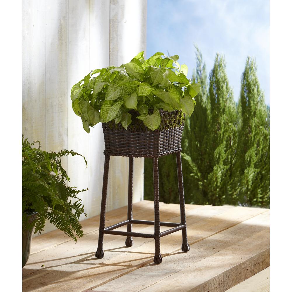 Ty Pennington Style Square Wicker Plant Stand
