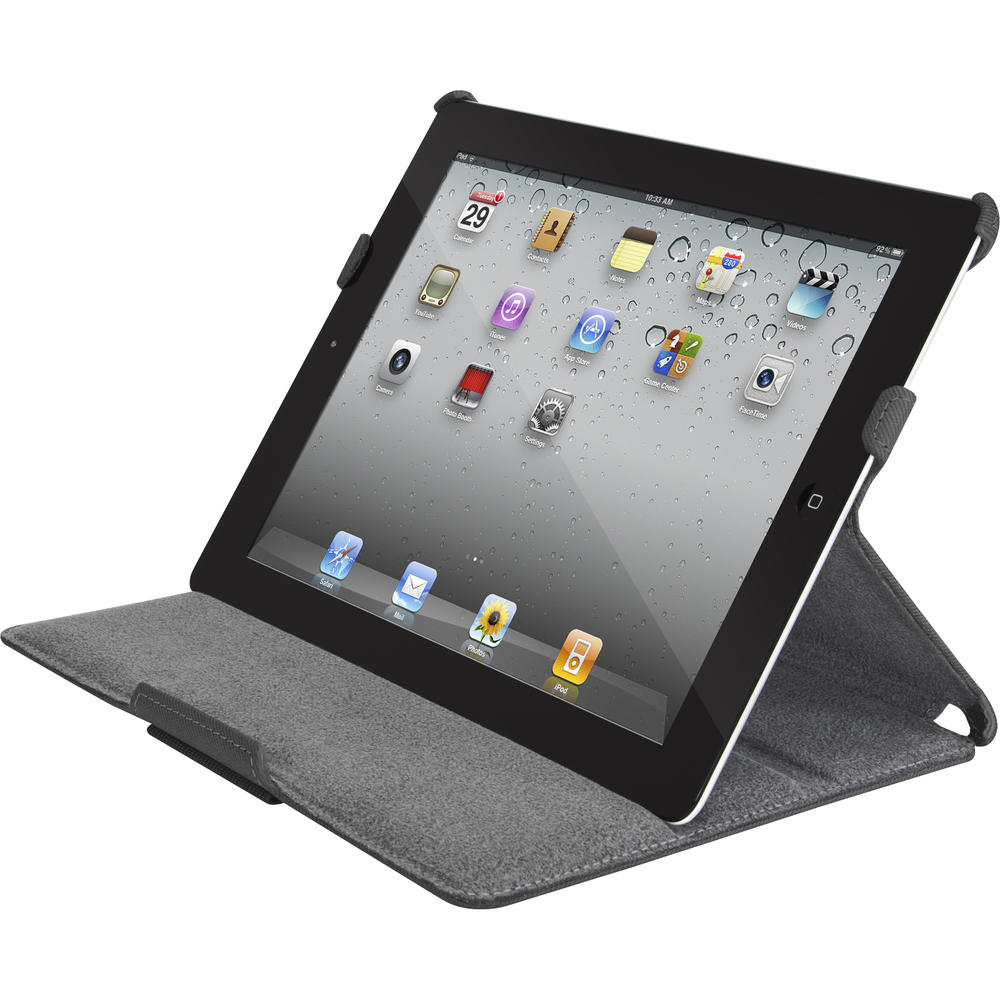 Targus THZ15702US Vuscape&trade; Gray Case &amp; Stand for iPad&reg; 3 &amp; 4 -