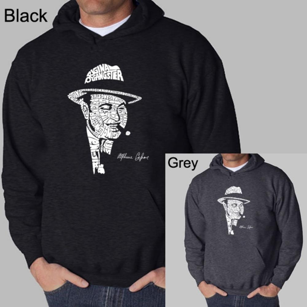 Los Angeles Pop Art Men's Word Art Hooded Sweatshirt - Al Capone - Original Gangster