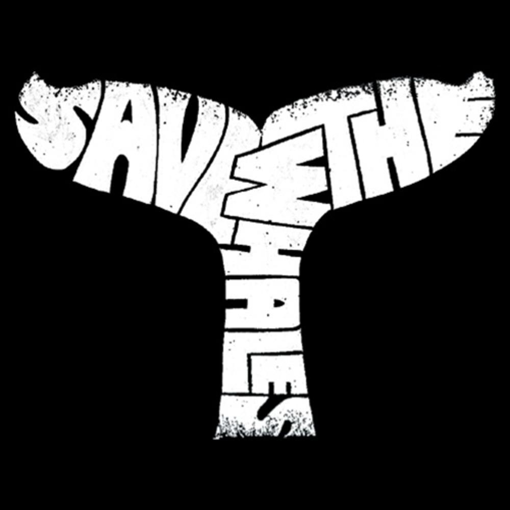 Los Angeles Pop Art Men's  Word Art Hooded Sweatshirt - Save The Whales