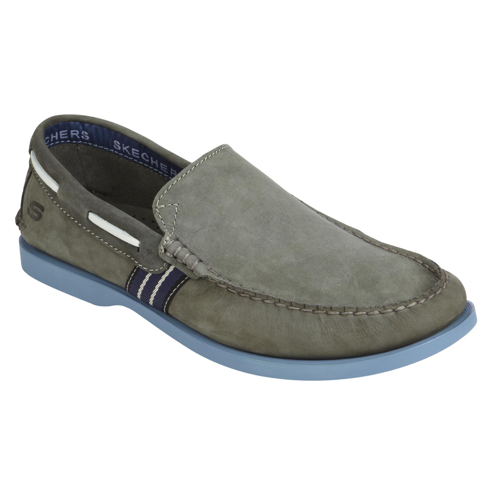Skechers Men's Abalo Leather Loafer - Gray