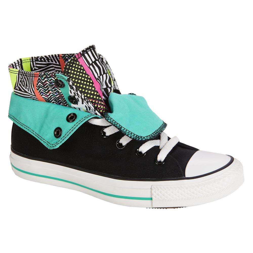 Converse Women's Chuck Taylor All Star Two Fold Hi Athletic Casual Shoe - Black Multi