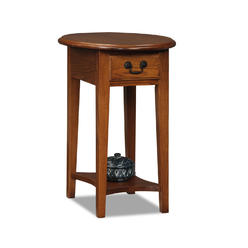 Leick Furniture Leick Oval End Table-Medium Oak