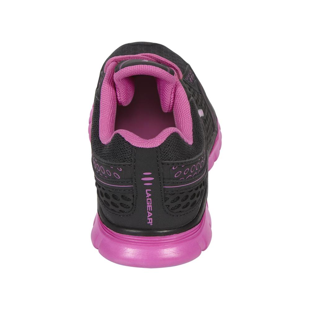 LA Gear Women&#8217;s Brianna Running Athletic Shoe - Black/Pink