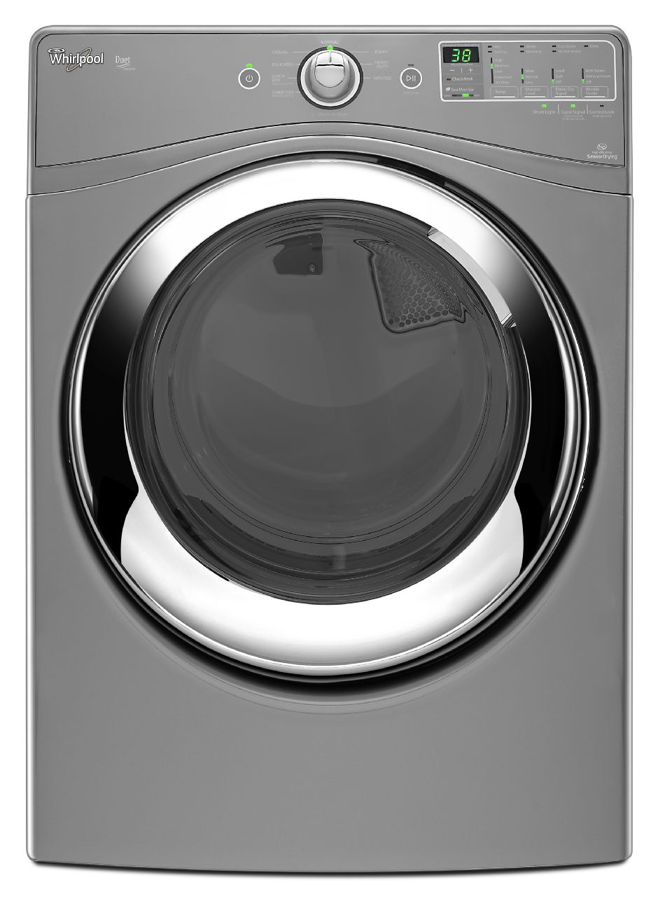 Whirlpool 7.4 Cu. Ft. Gas Dryer W/ Steam Refresh Chrome Shadow Skalia