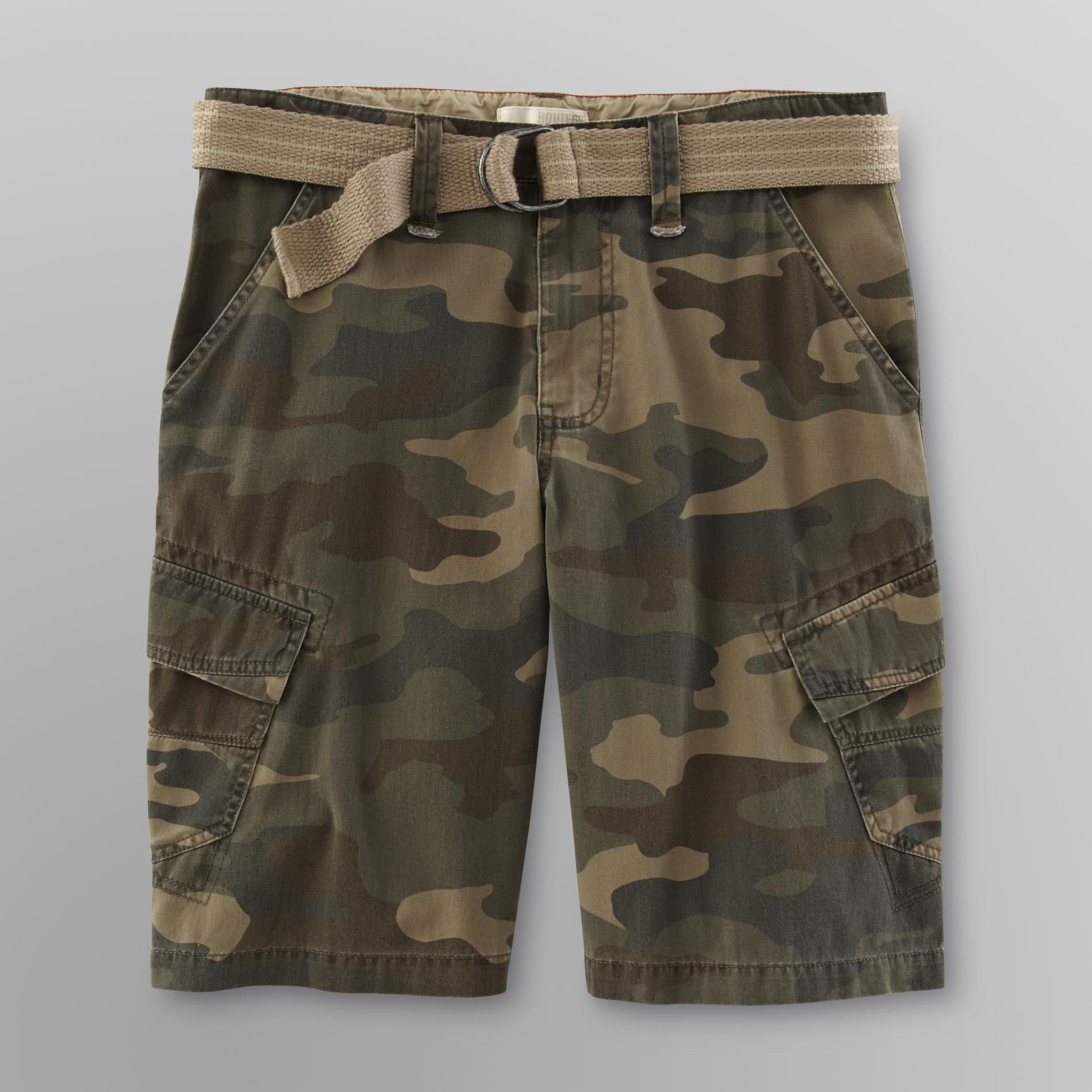 Route 66 Young Men's Cargo Shorts & Belt - Camouflage