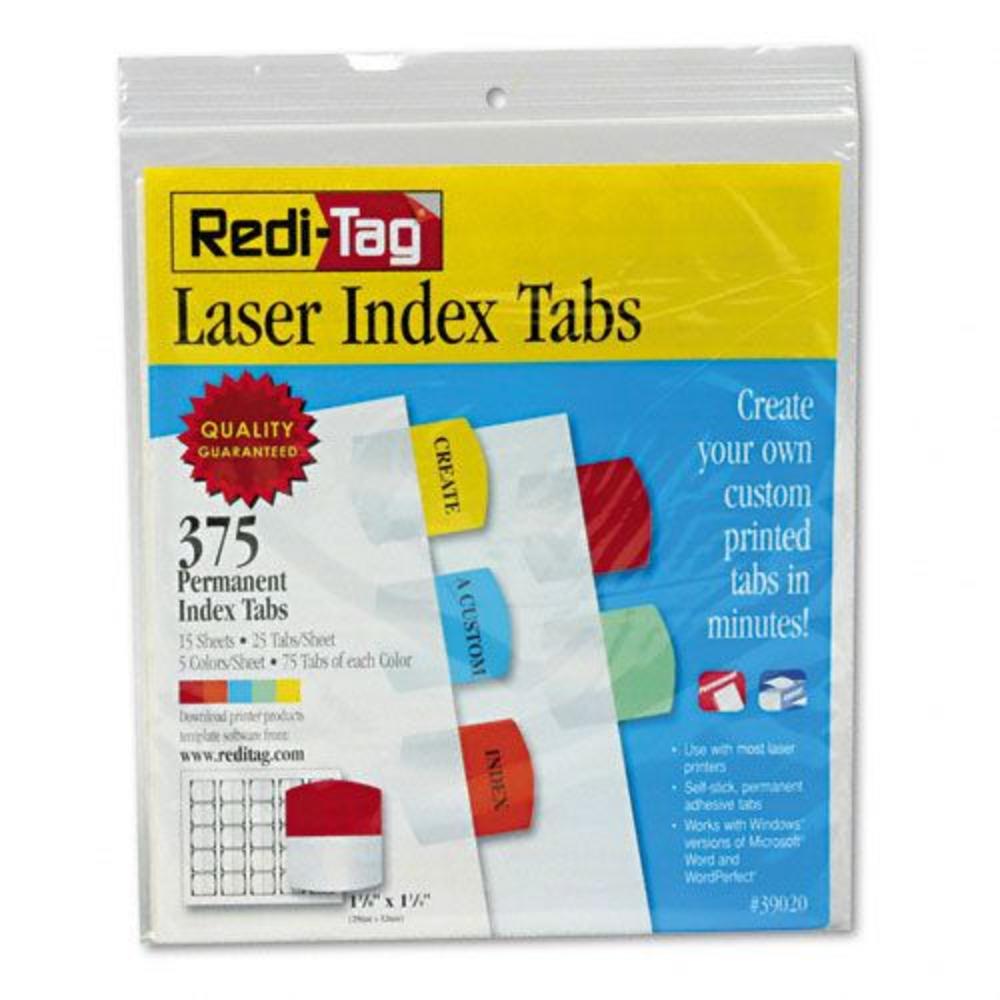 Redi-Tag RTG39020 Printable Laser Index Tabs