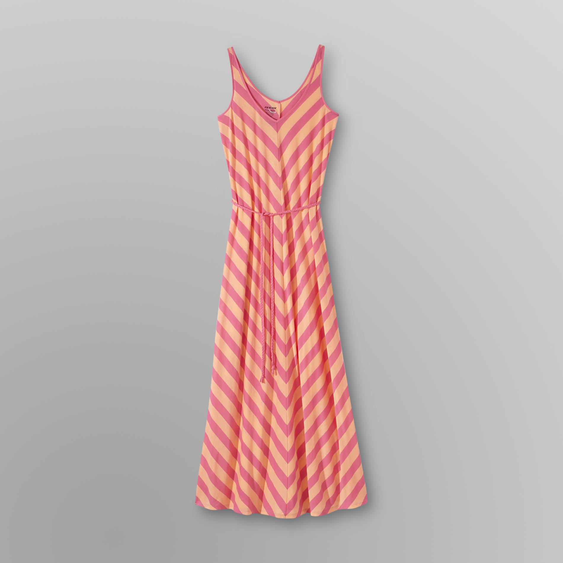 Joe Boxer Women's Plus Maxi Sleep Dress - Chevron Stripes