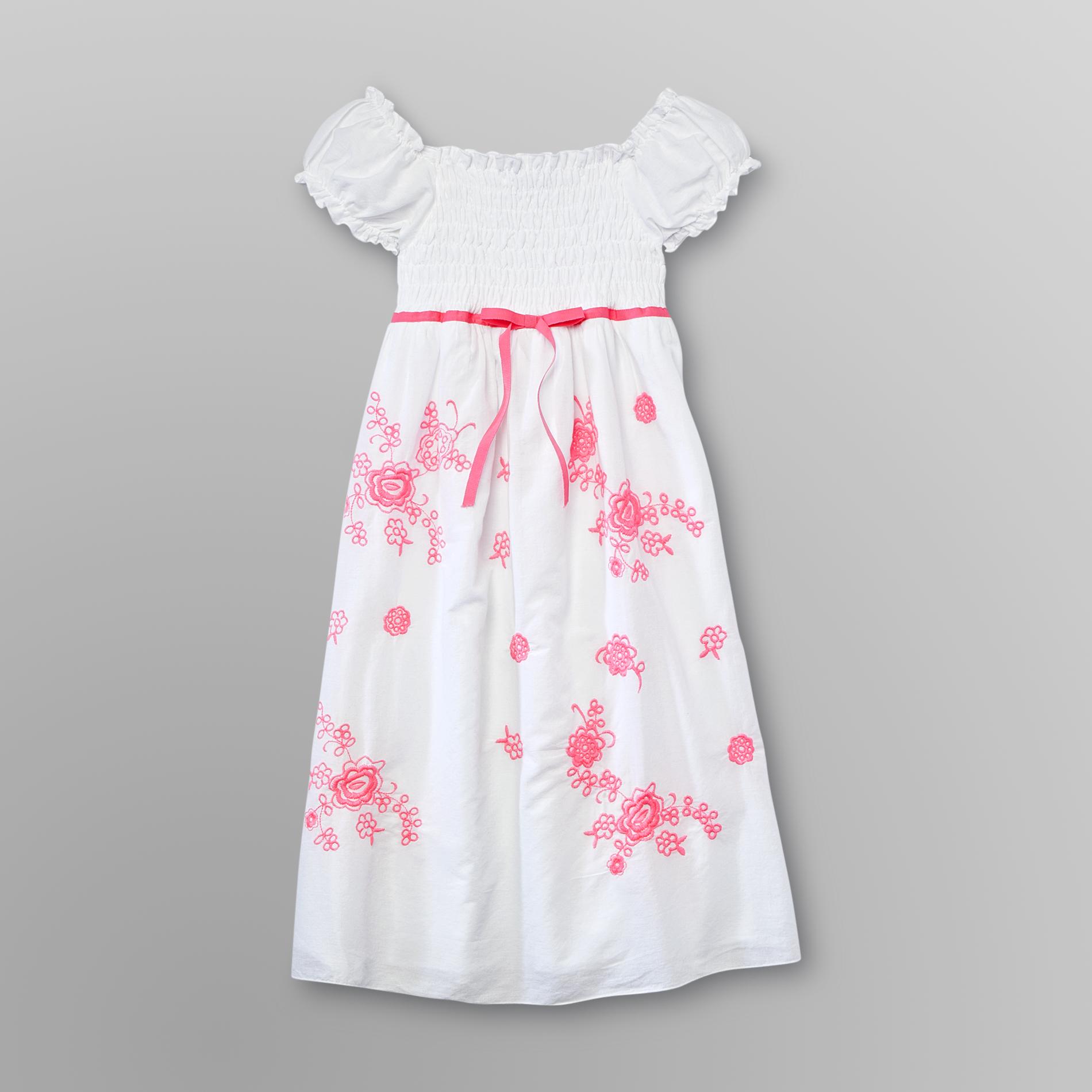 Speechless Girl's Cotton Dress - Floral Embroidery