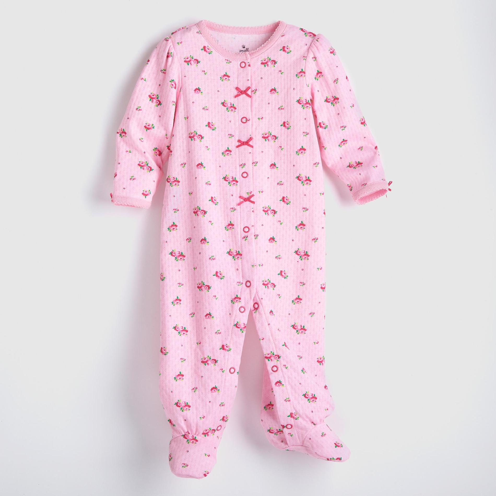Small Wonders Infant Girl's Sleeper Pajamas - Bows