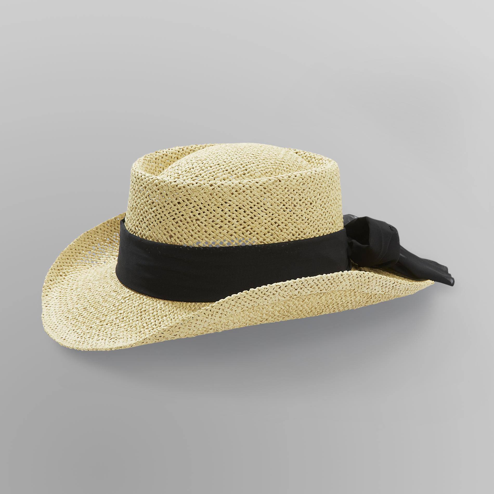 Jaclyn Smith Women's Straw Gambler Hat