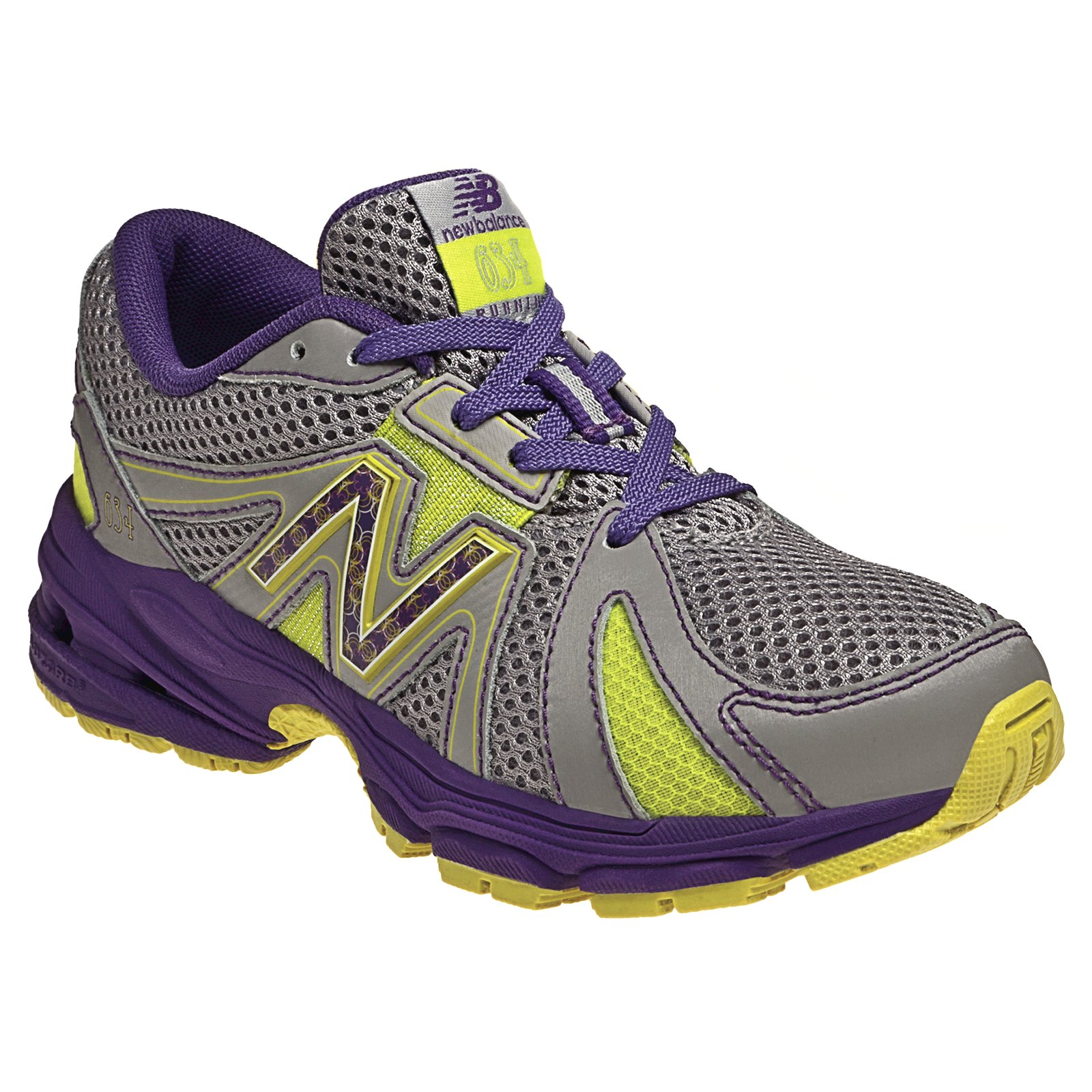 New Balance Girl's 634 Athletic Shoe Wide Width - Purple/Green