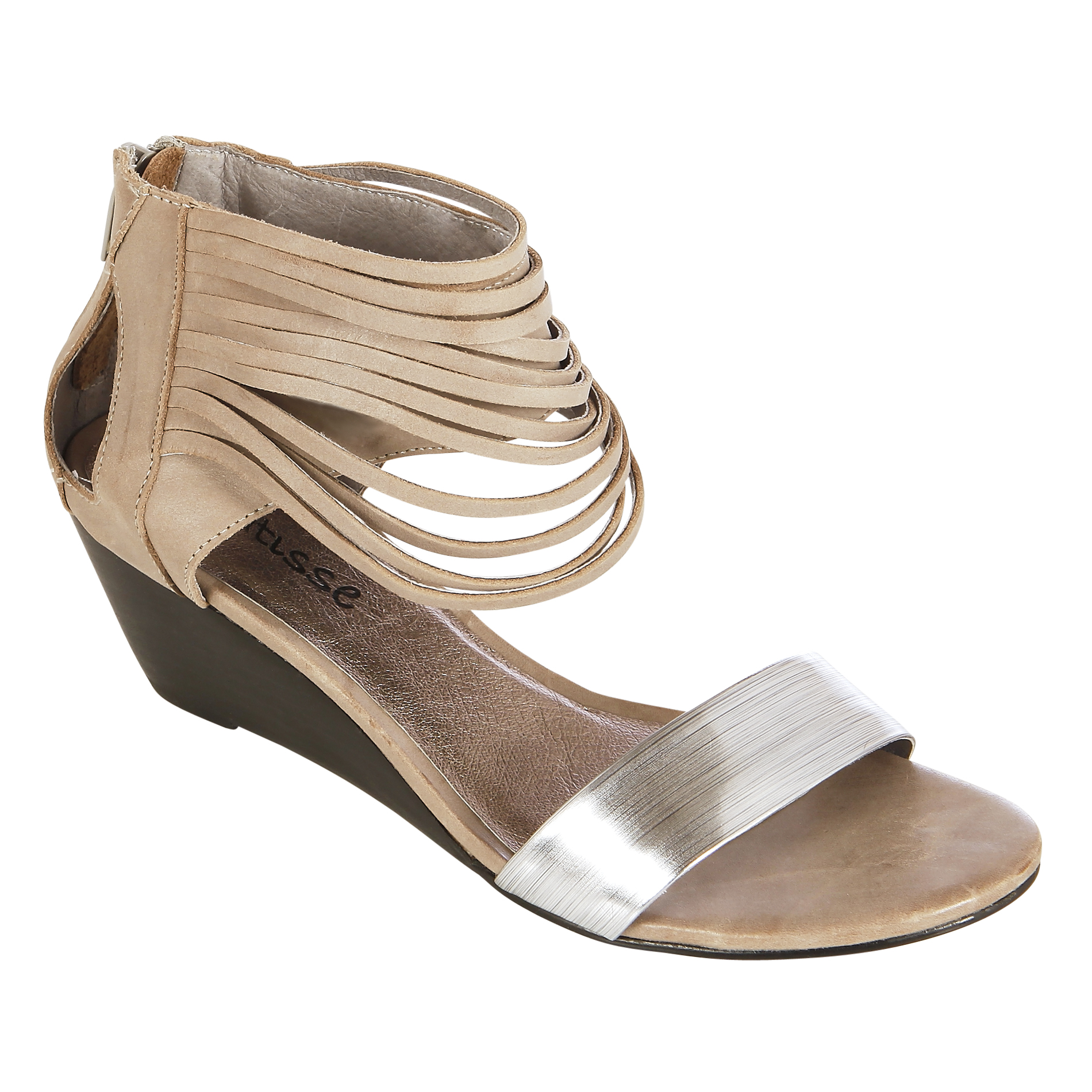 Coconuts by Matisse Women's Wedge Sandal City Scape - Silver/Taupe