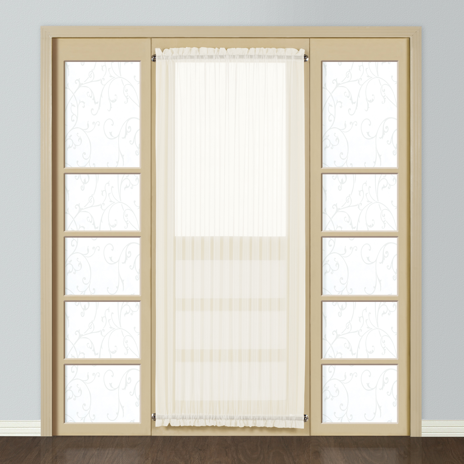 United Curtain Company Monte Carlo 59" x 72" voile door panel