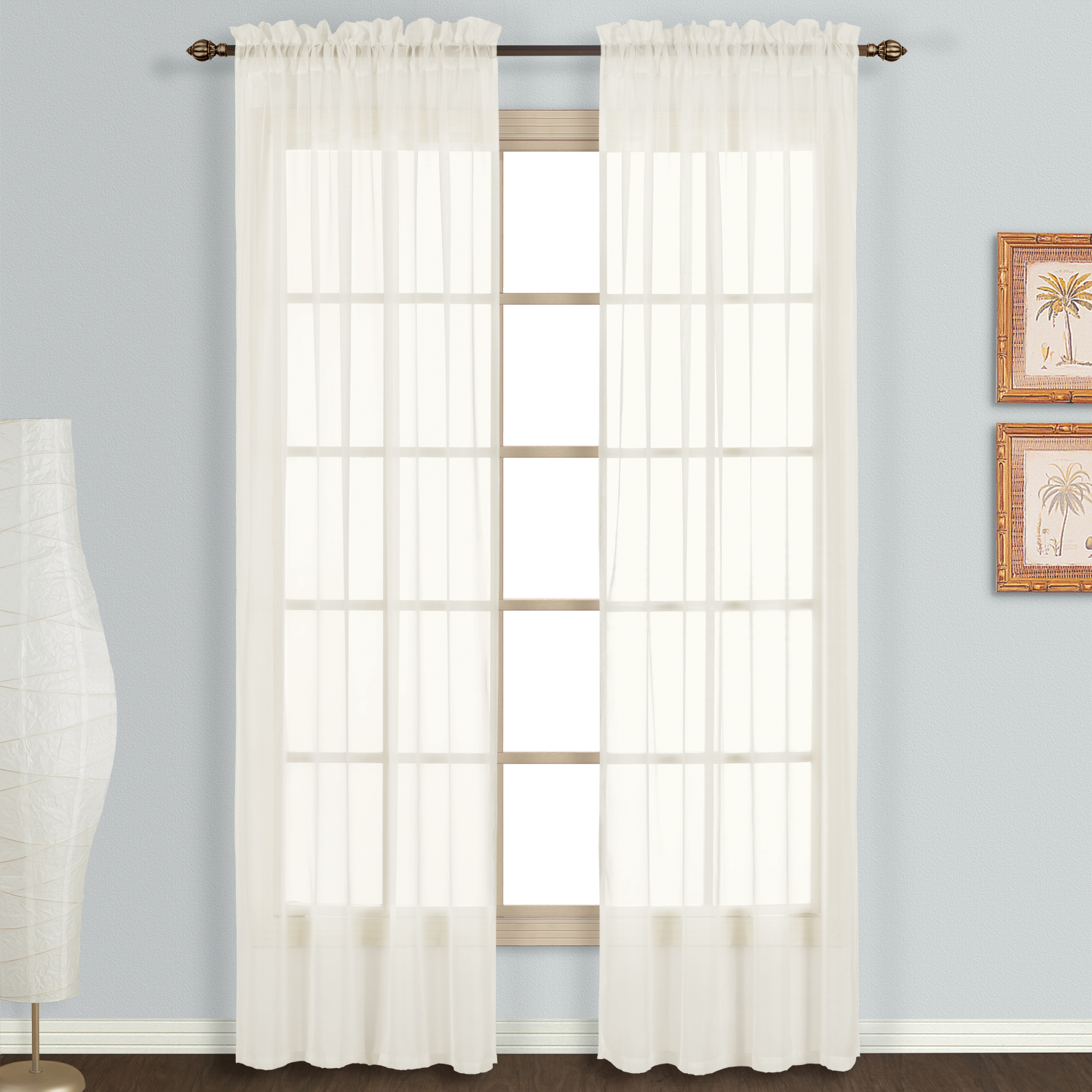 United Curtain Company Monte Carlo 118" x 63" voile window panel pair