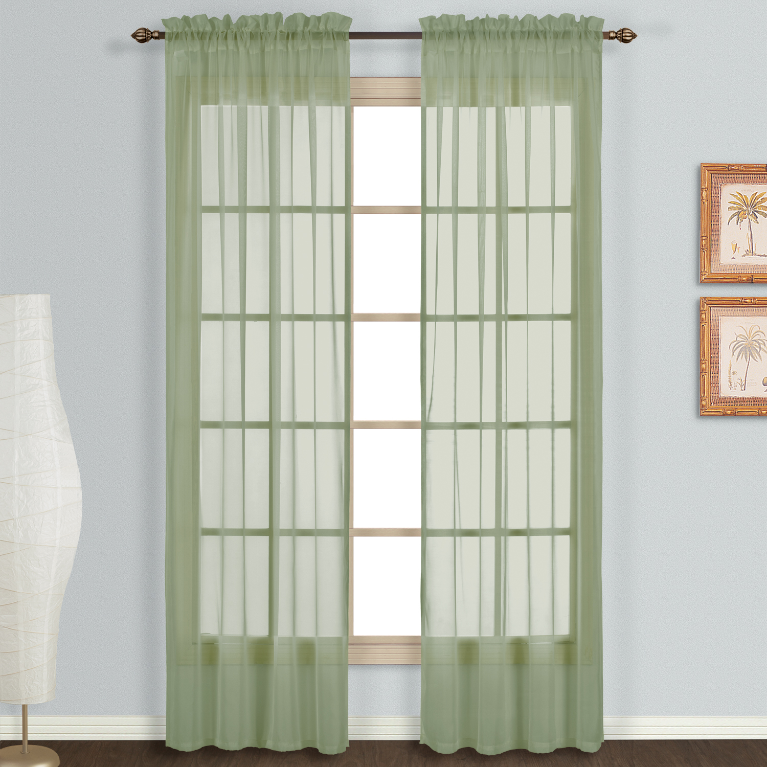 United Curtain Company Monte Carlo 118" x 108" voile window panel pair